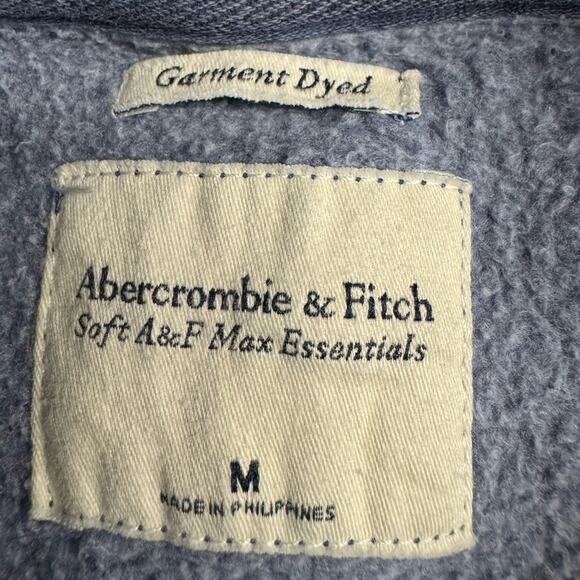 Abercrombie Fitch Soft AF Max Essentials Oversized Cropped Sweatshirt Blue Sz M - Picture 2 of 6